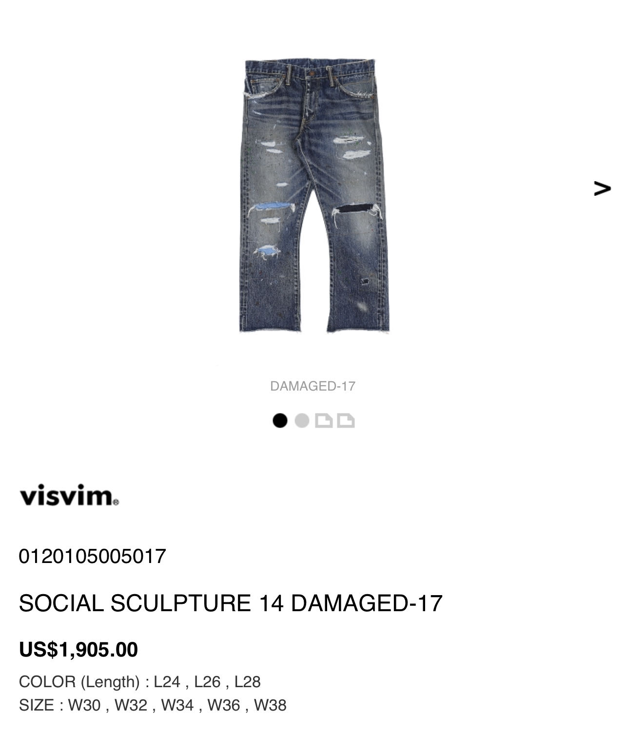 VISVIM SOCIAL SCULPTURE 14 DAMAGED-17 | Yahoo奇摩拍賣