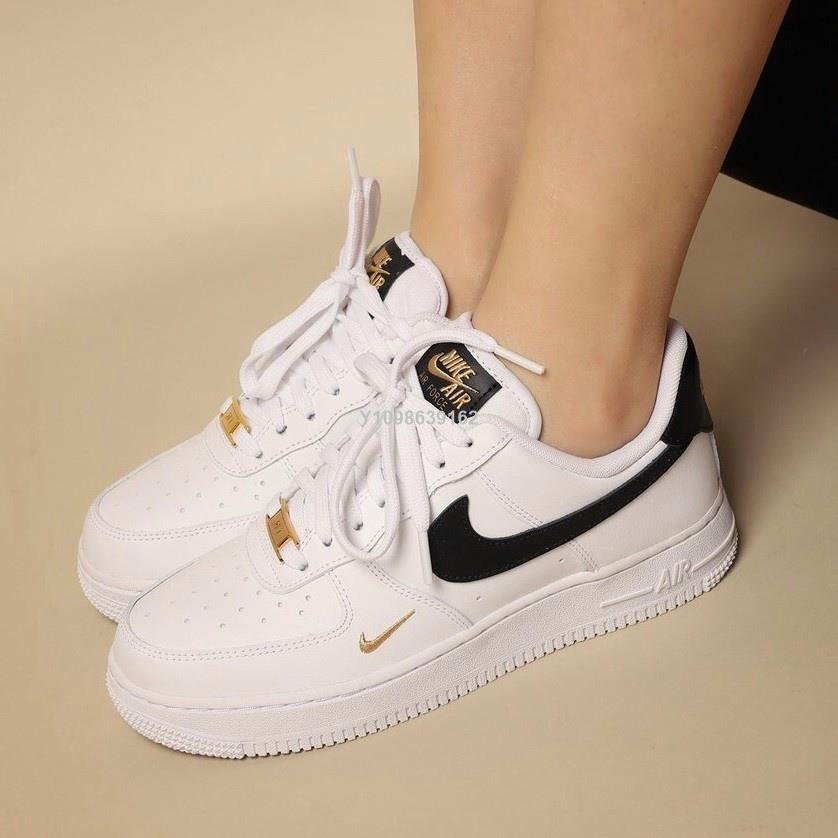 代購】Nike Air Force 1 Low AF1 小金勾黑白低幫休閒百搭滑板鞋CZ0270