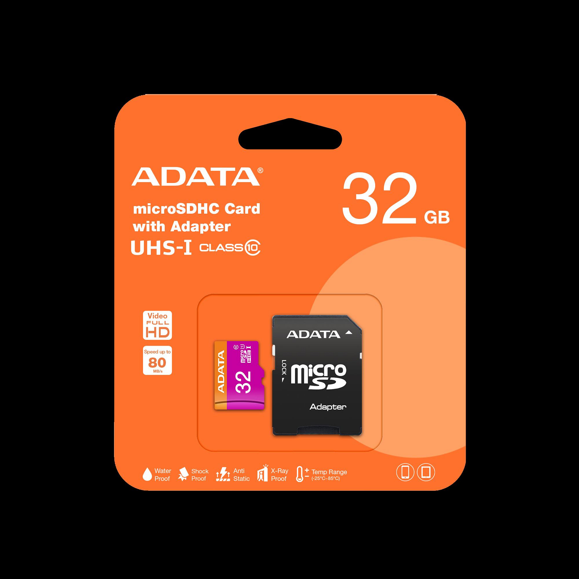 ADATA 威剛 終身保固 內附轉接卡 MicroSD UHS-I Class10 32GB SD記憶卡 儲存卡 SD卡