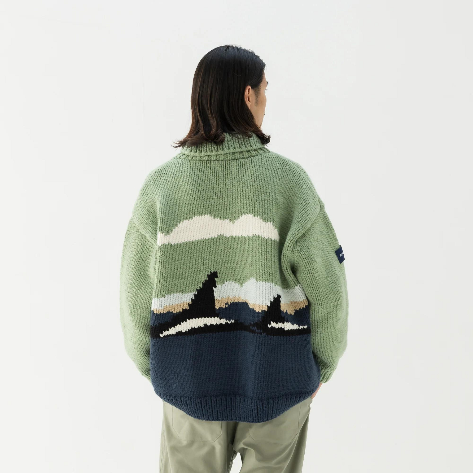 日貨代購CITY】2023AW DESCENDANT SUNKEN COWICHAN SWEATER 針織拉鍊