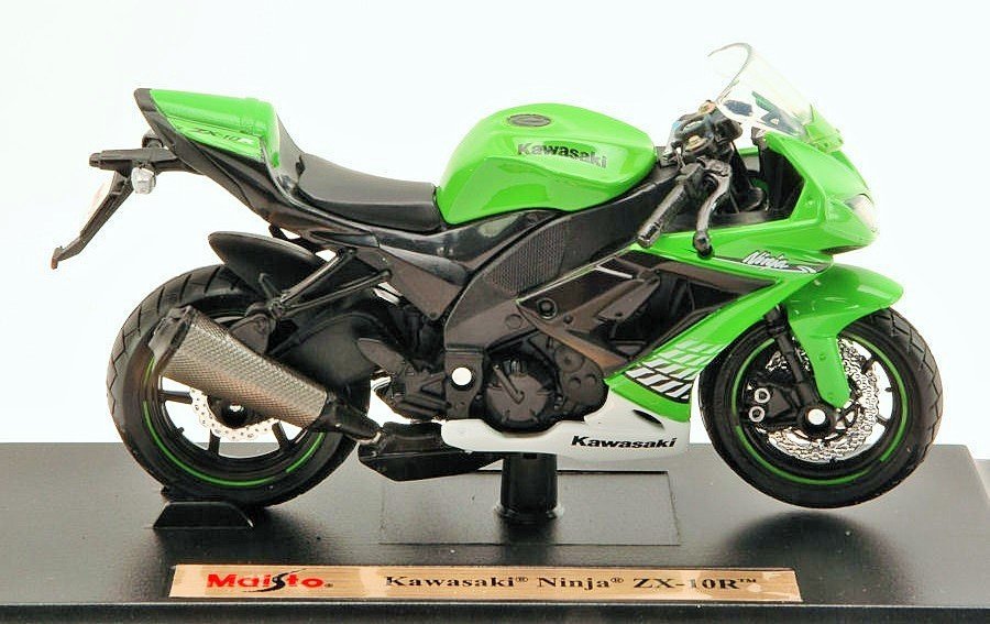 Maisto精品車模】Kawasaki Ninja ZX-10R 綠色川崎摩托車重型機車模型 