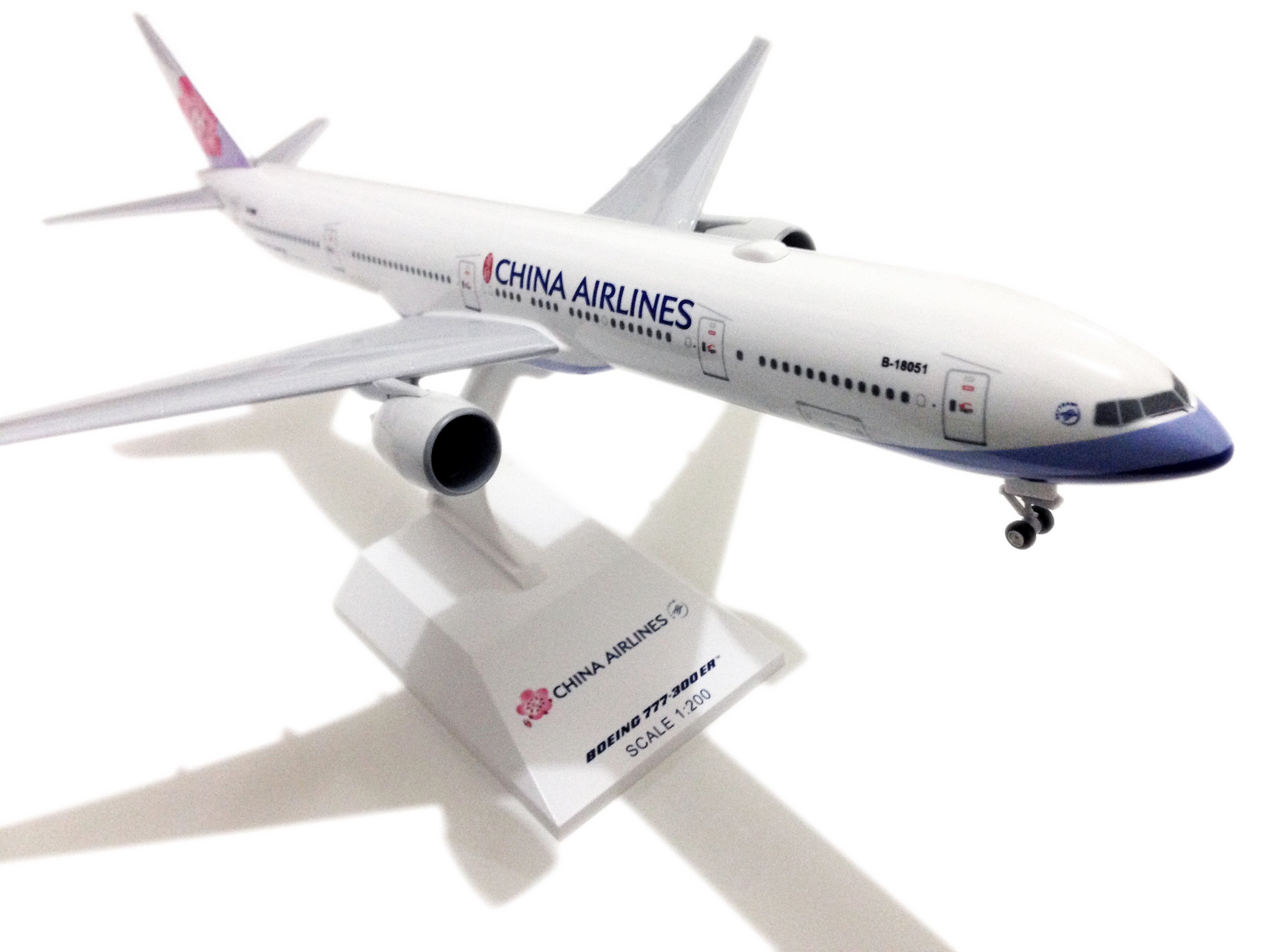 中華航空飛機模型波音Boeing 777-300ER 民航機客機標準塗裝1/200 