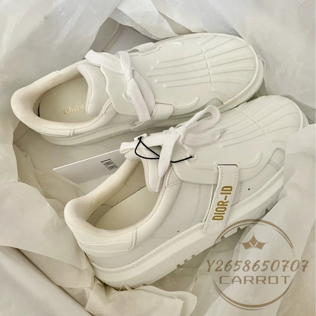 二手精品 Dior 迪奧 ID 低幫板鞋 運動鞋 女款 白色 KCK278