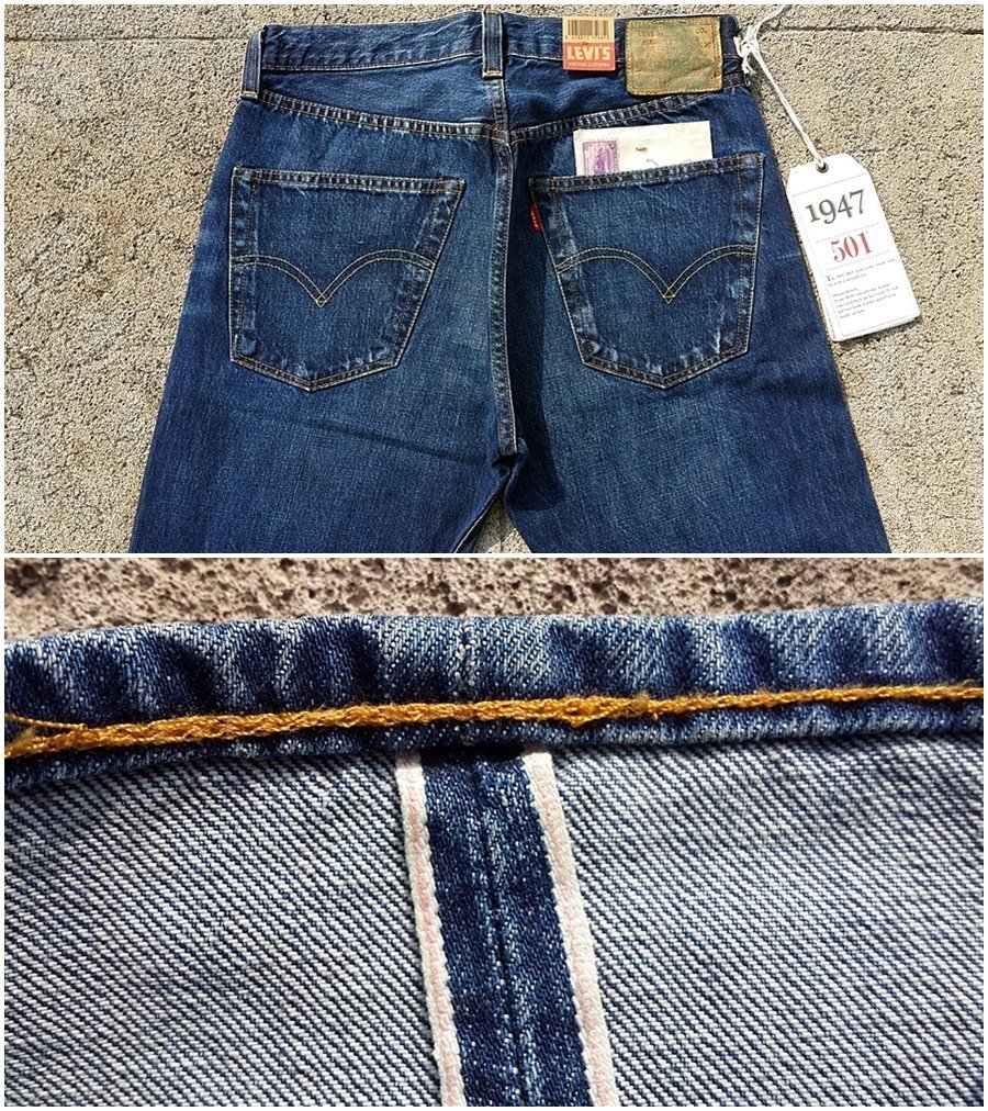 西方不敗全新美國版Levi's LVC 501XX 1947年Jacob 47501 仿舊洗色Levis