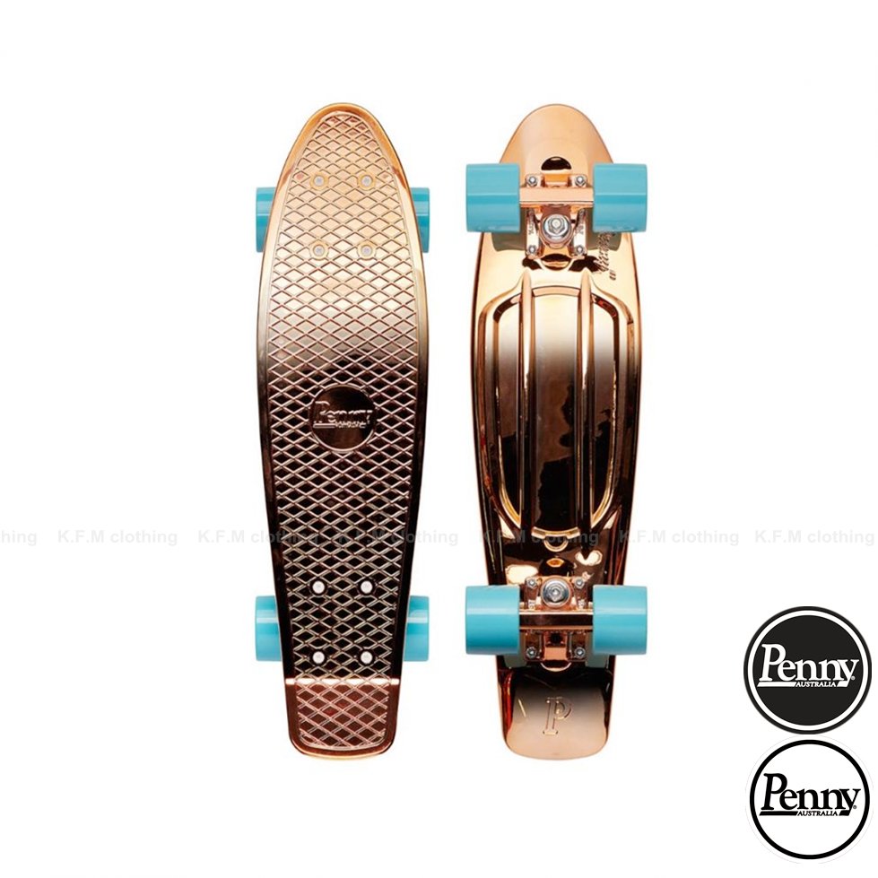 K F M Penny Skateboards Metallics 膠板交通板滑板22吋金色電鍍限量款 Yahoo奇摩拍賣