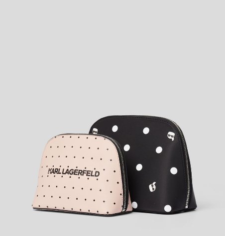 Karl Lagerfeld K/Dots Washbag 點點手拿包化妝包( 兩個一組很超值