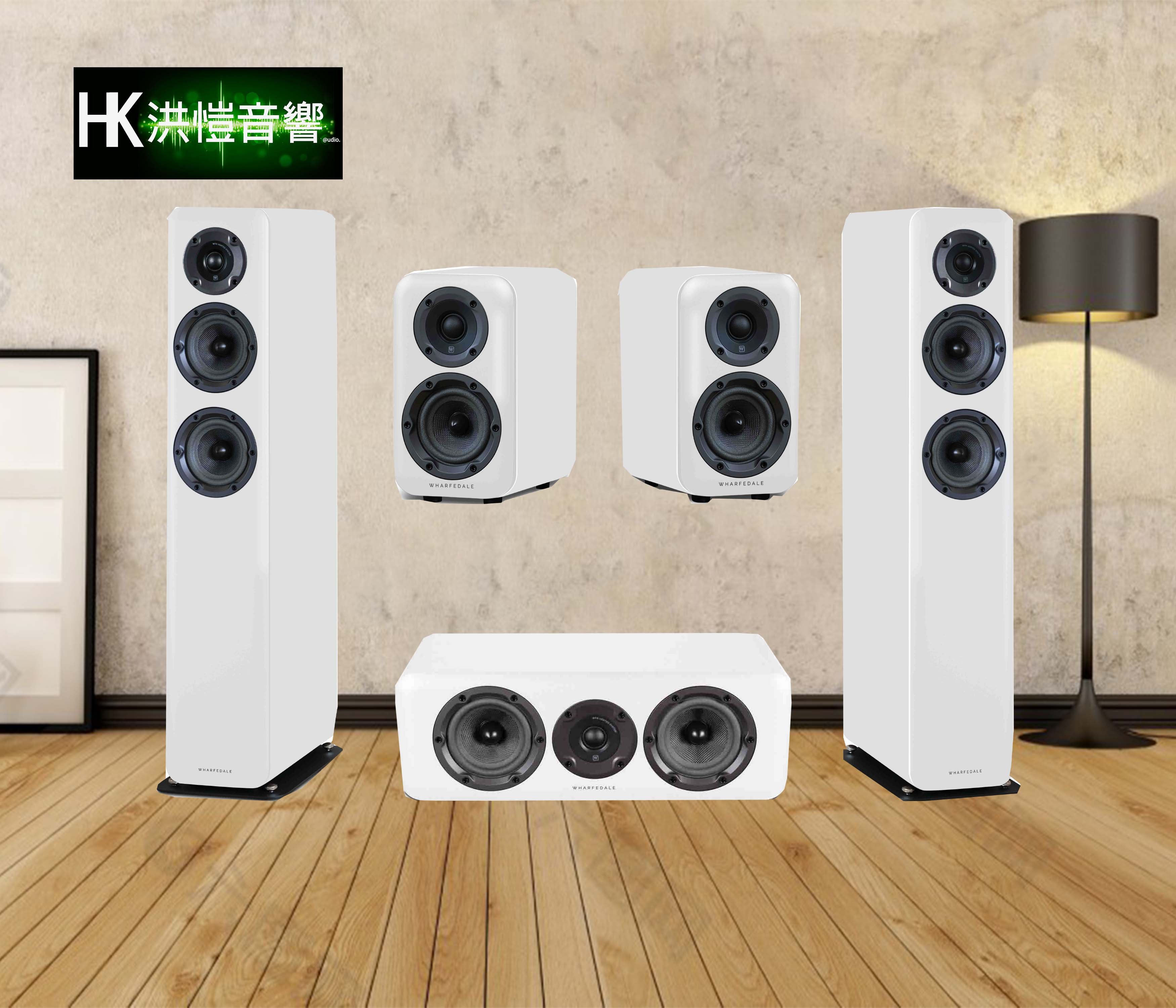 【洪愷音響】英國Wharfedale D330 主聲道+300C 中置+D310 環繞 系列組合 黑/白兩色 公司貨現貨