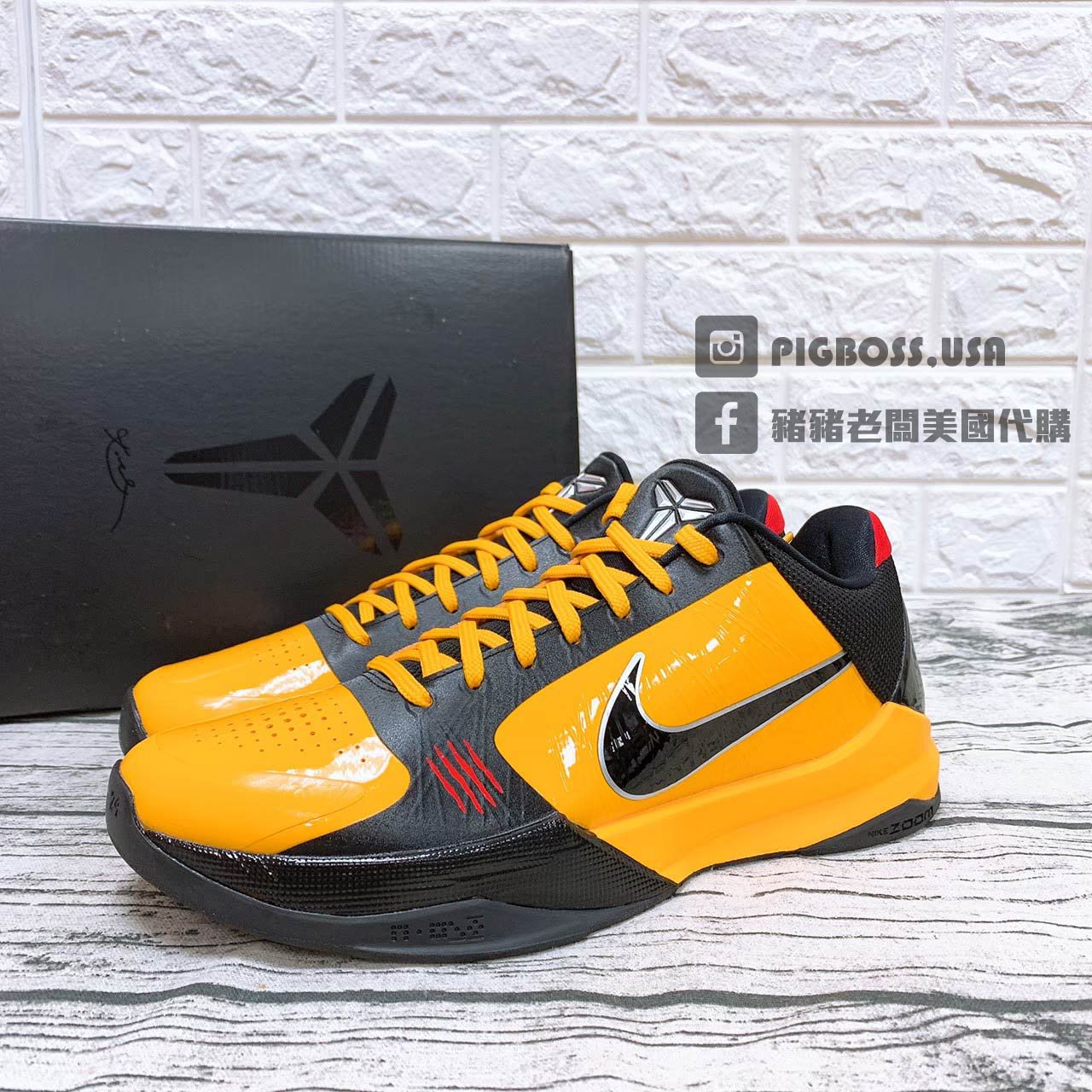 豬豬老闆】NIKE Kobe 5 Protro Bruce Lee 黃黑李小龍籃球鞋男款CD4991