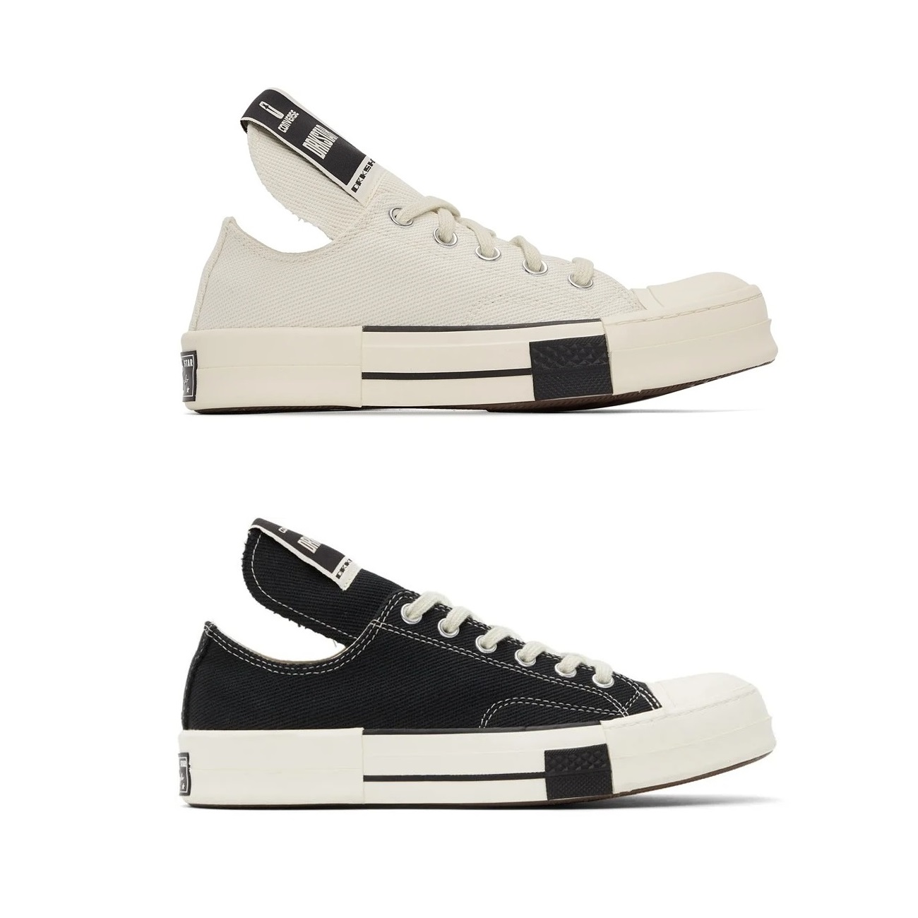 全新真品代購] Rick Owens DRKSHDW X CONVERSE DRKSTAR 低筒帆布鞋