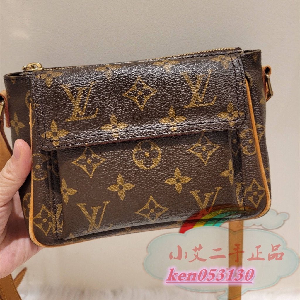 小艾二手 LV 路易威登 經典老花 中古 vintage M51165 豆腐包 方胖子 斜背包 單肩包 現貨+免運