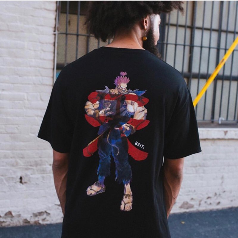 BEETLE BAIT x STREET FIGHTER AKUMA TEE 快打旋風 天 豪鬼 黑 短T S M L