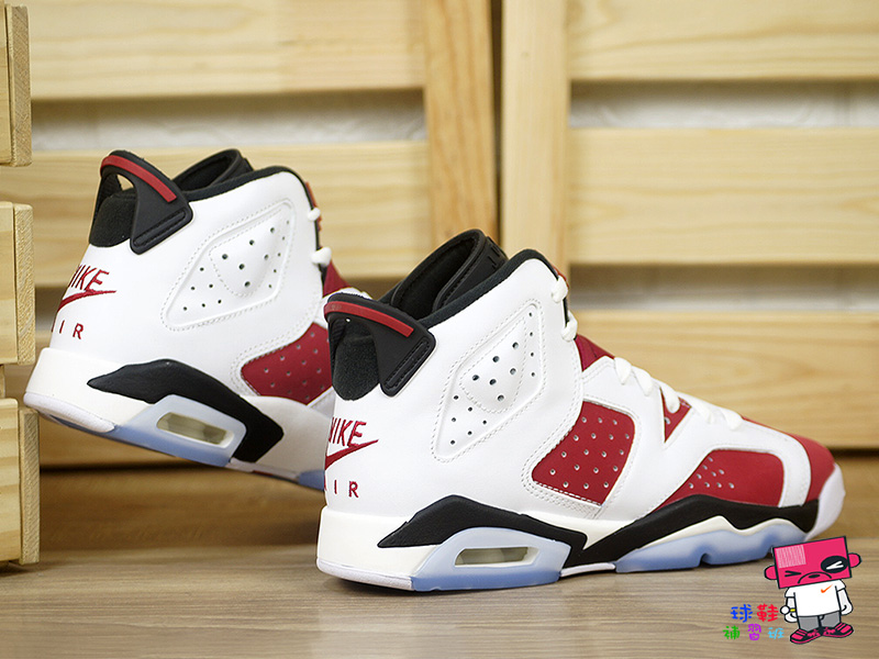 球鞋補習班NIKE AIR JORDAN 6 RETRO GS CARMINE OG 胭脂紅女384665-106