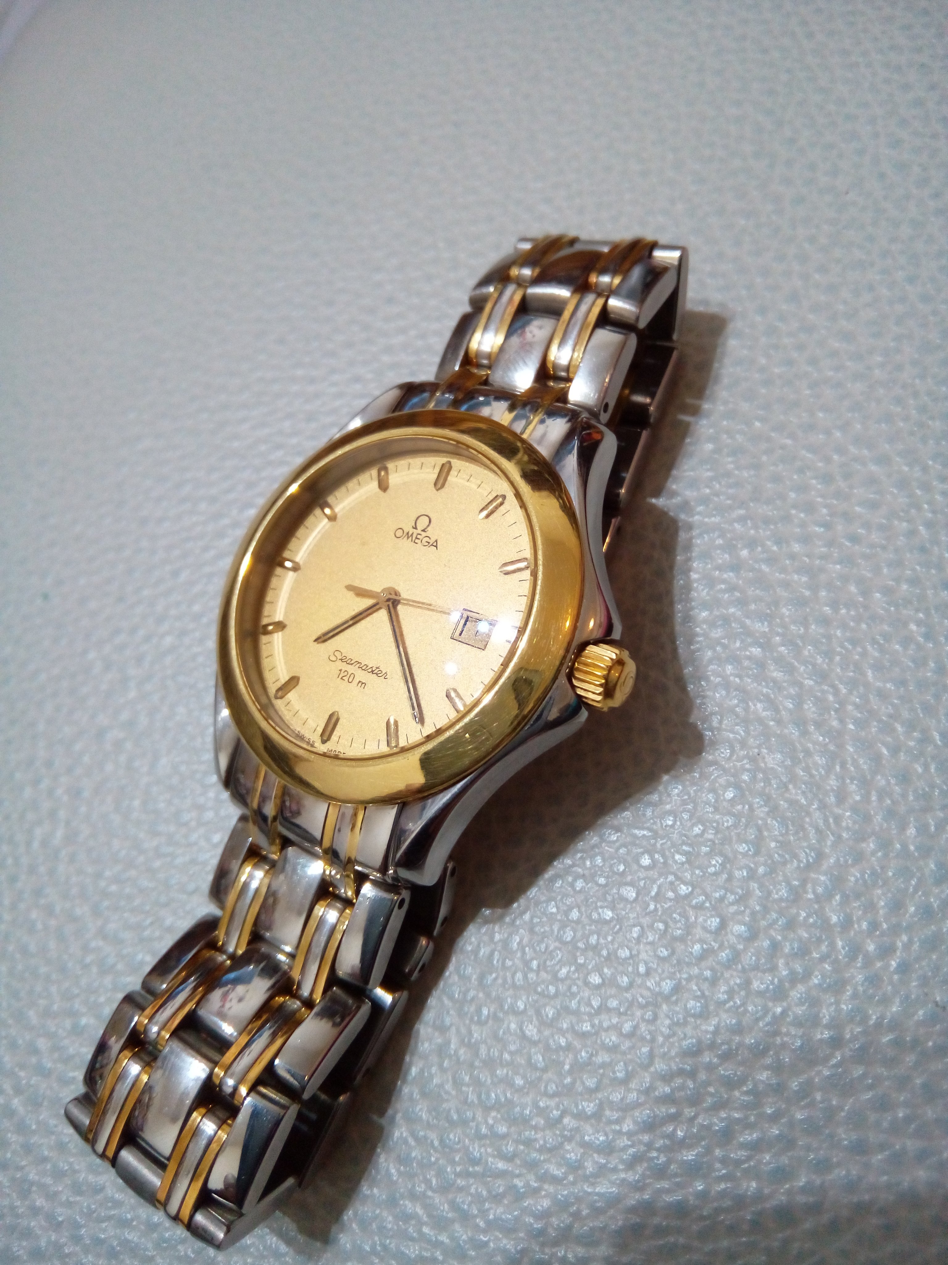 OMEGA seamaster 海馬 120M 18K半金 運動潛水錶 rolex oris tudor iwc tag