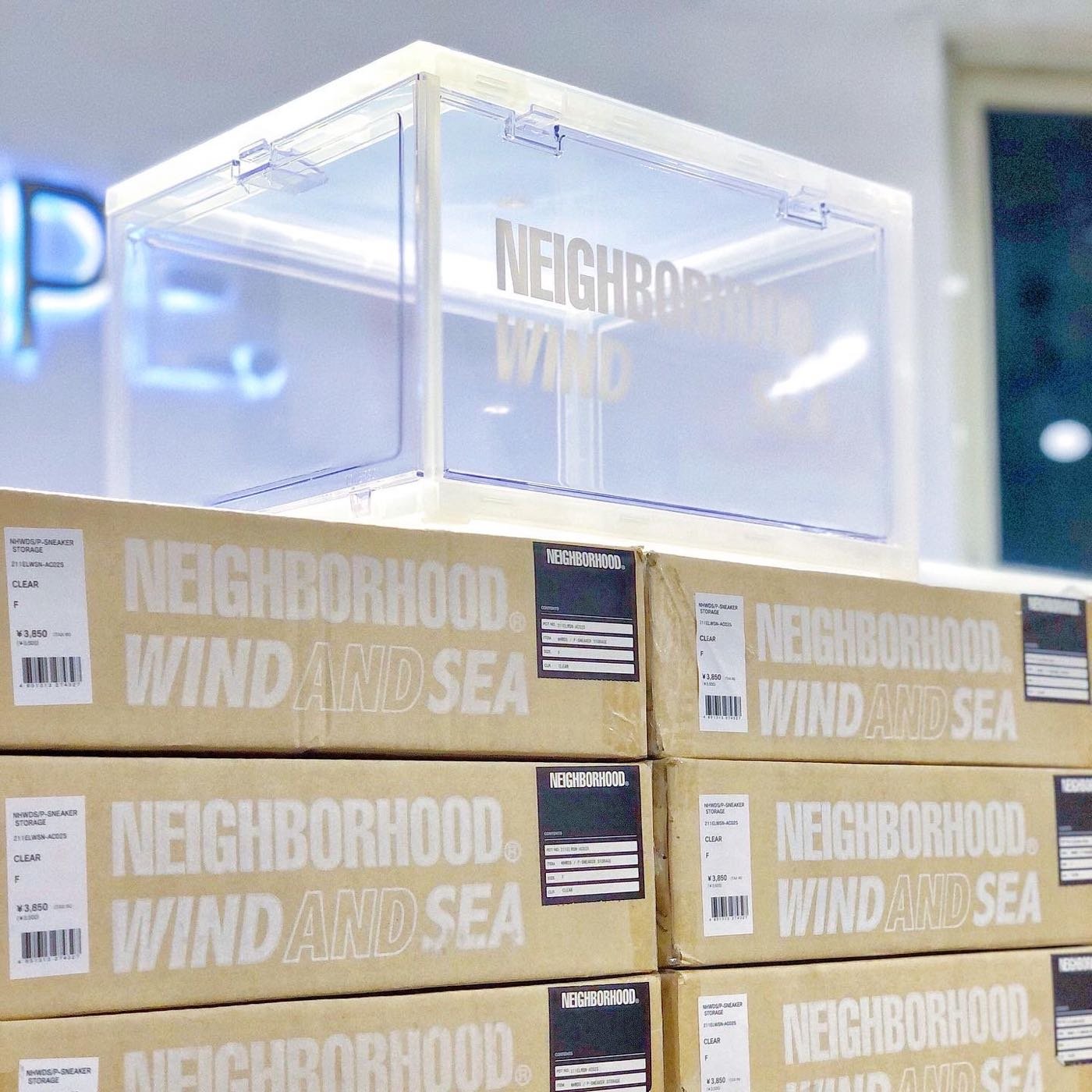 希望商店】NEIGHBORHOOD NHWDS / P-SNEAKER STORAGE 21SS SEA 透明鞋盒