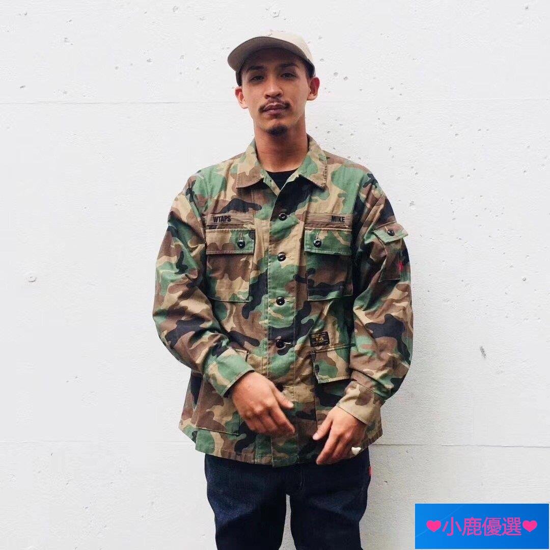 ❤小鹿嚴選❤全新免運WTAPS JUNGLE LS 02/SHIRT.COTTON.SATIN.CAMO