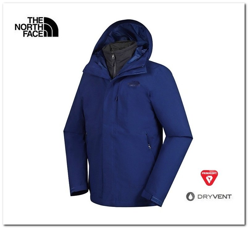 -滿3000免運-[雙和專賣店]The North Face 男 DV化纖兩件式外套/3VSJ/藍