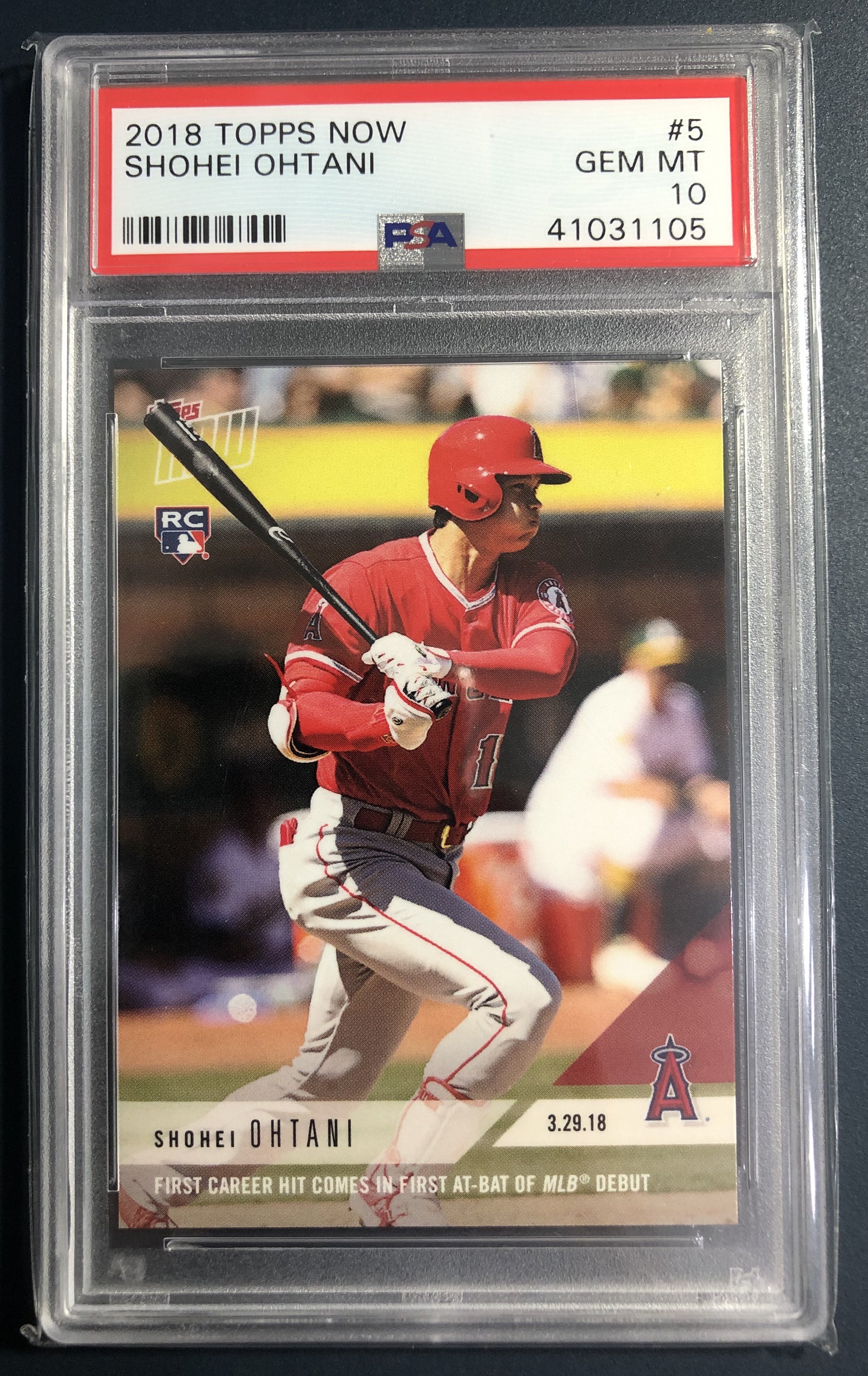 2018 Topps Now SHOHEI OHTANI #5 PSA 10 大谷翔平RC 新人球員卡棒球卡