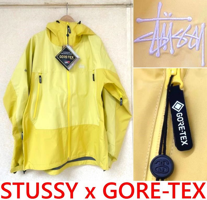 BLACK全新STUSSY x GORE-TEX拼接風PRO連帽風衣外套!登山夾克| Yahoo