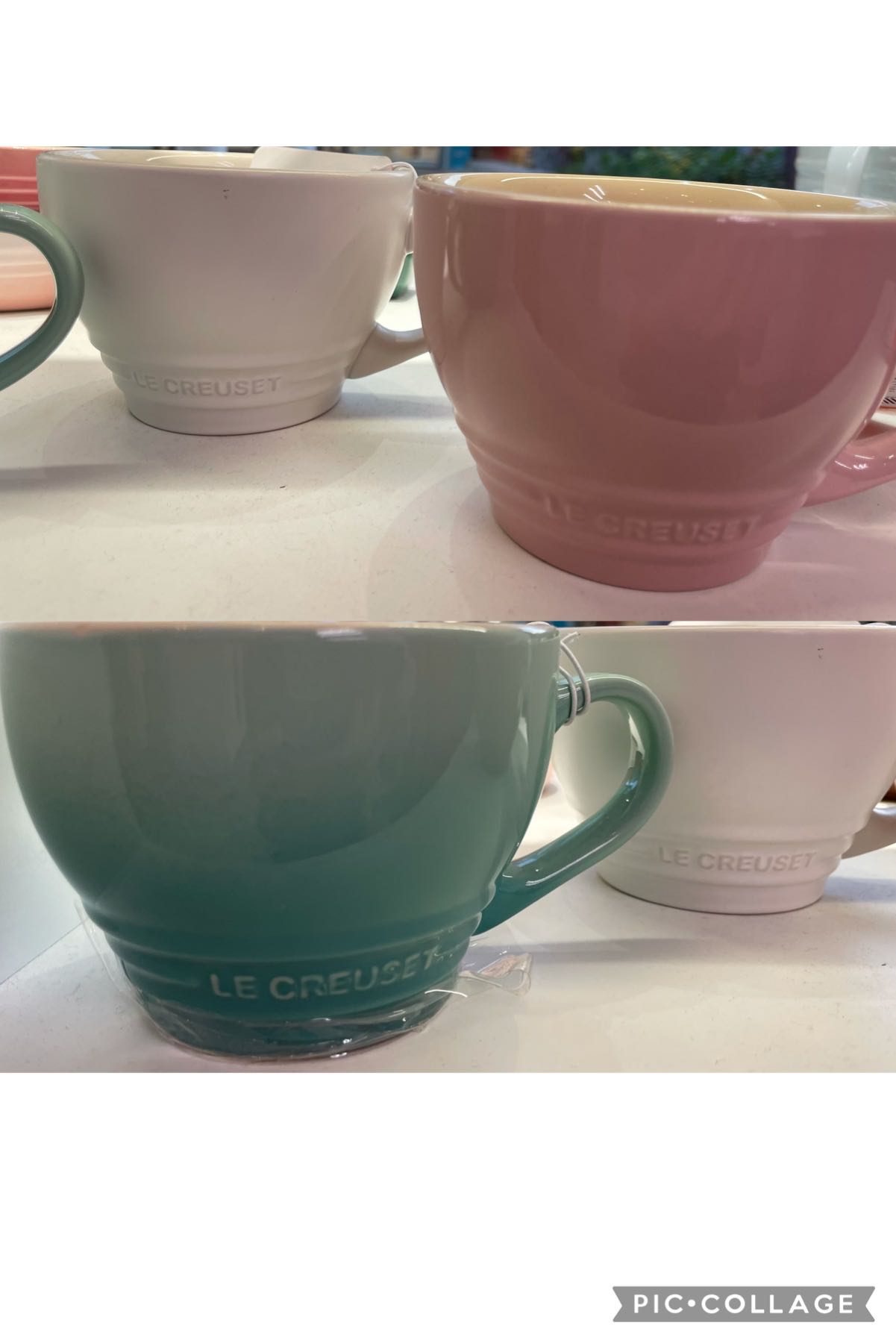 【Le Creuset】卡布奇諾杯400ml 顏色：薄荷綠/棉花白/雪紡粉 頁面是單價