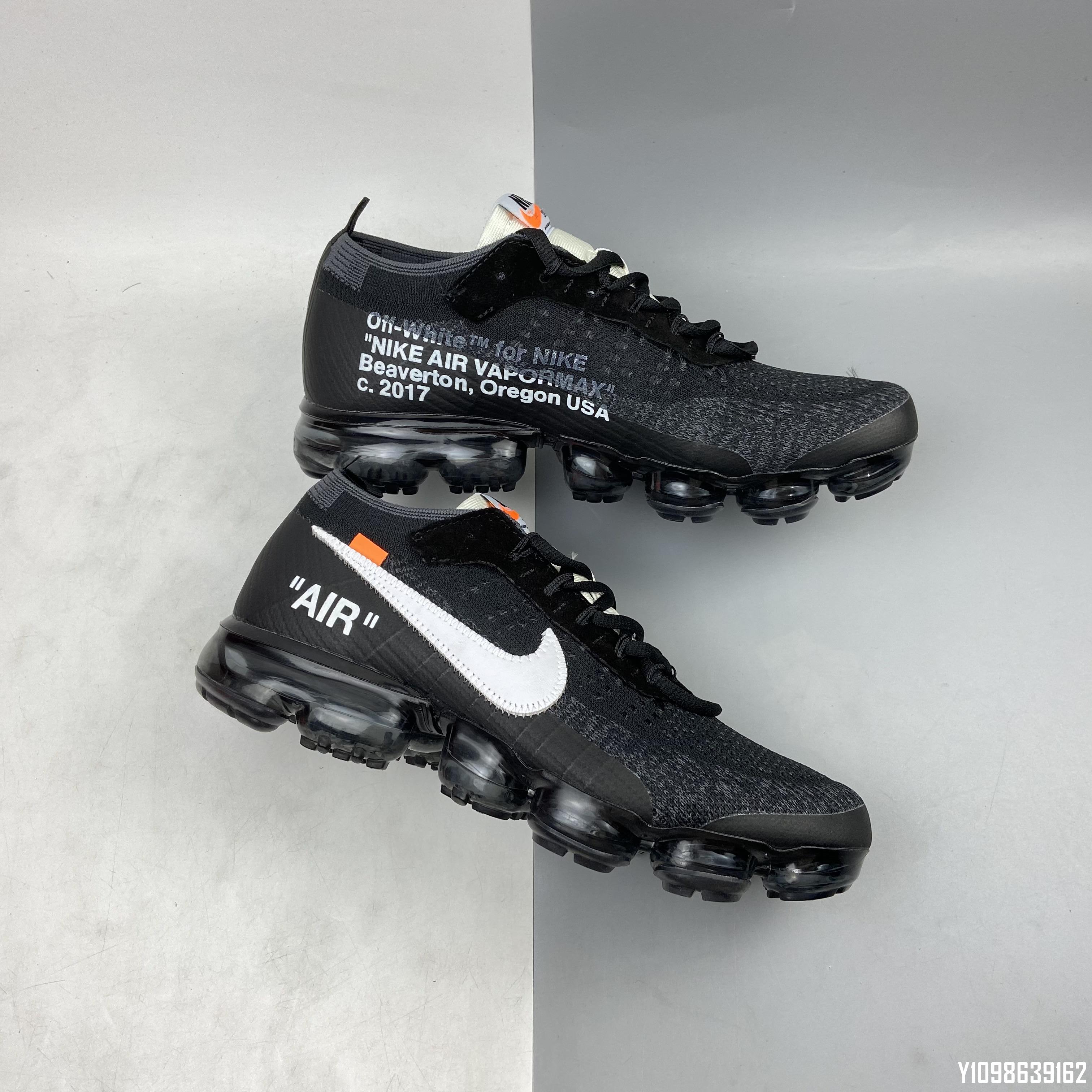 Nike Air Off White x Vapor Max 黑白百搭防滑慢跑男女鞋鞋AA3831-001