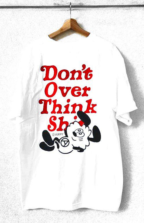 BLACK全新VERDY x LOUIE'S字體DONT OVER THINK SHIT大阪限定短T