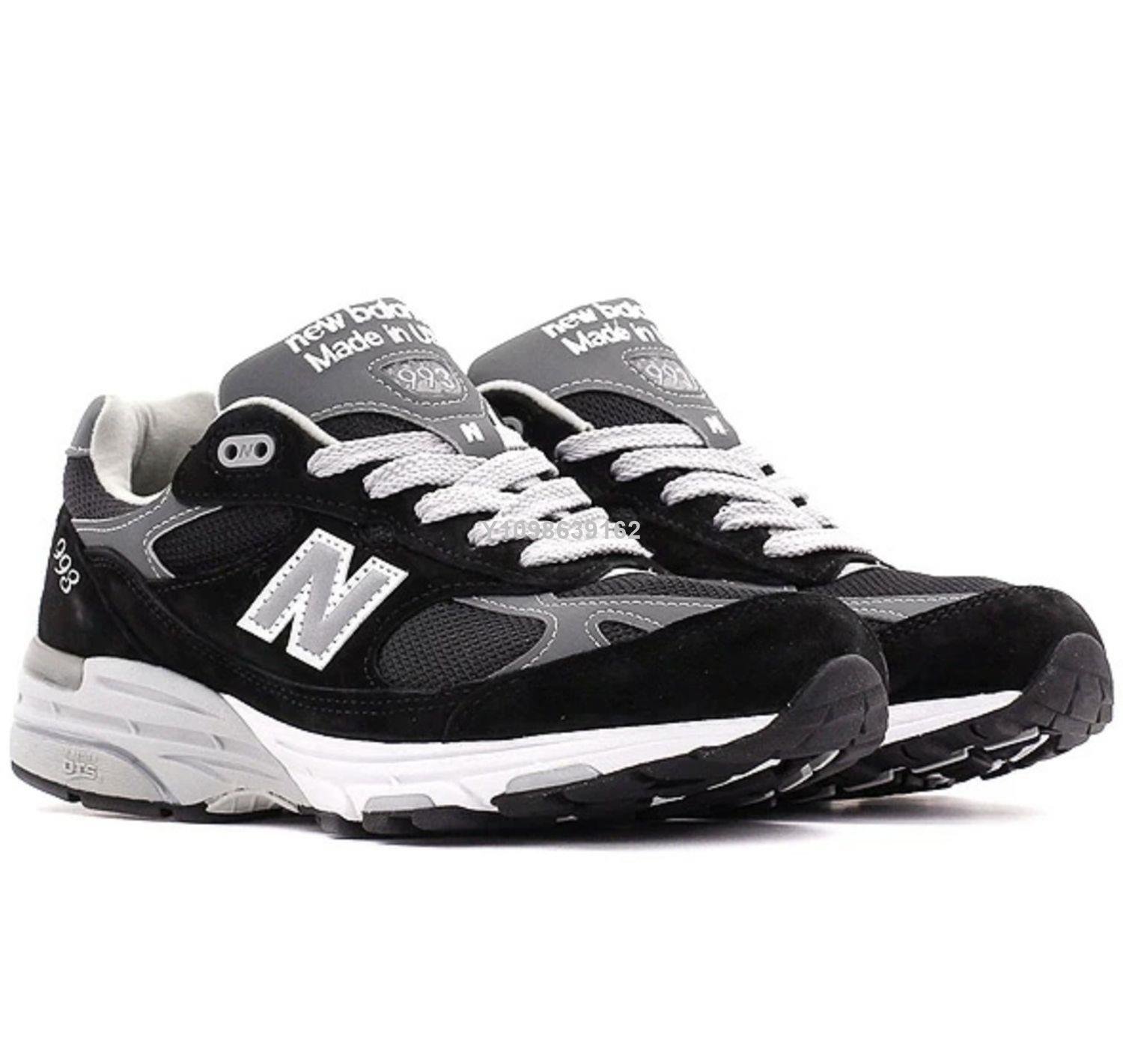 代購】New Balance 993 黑灰灰白麂皮網面運動慢跑鞋MR993BK | Yahoo