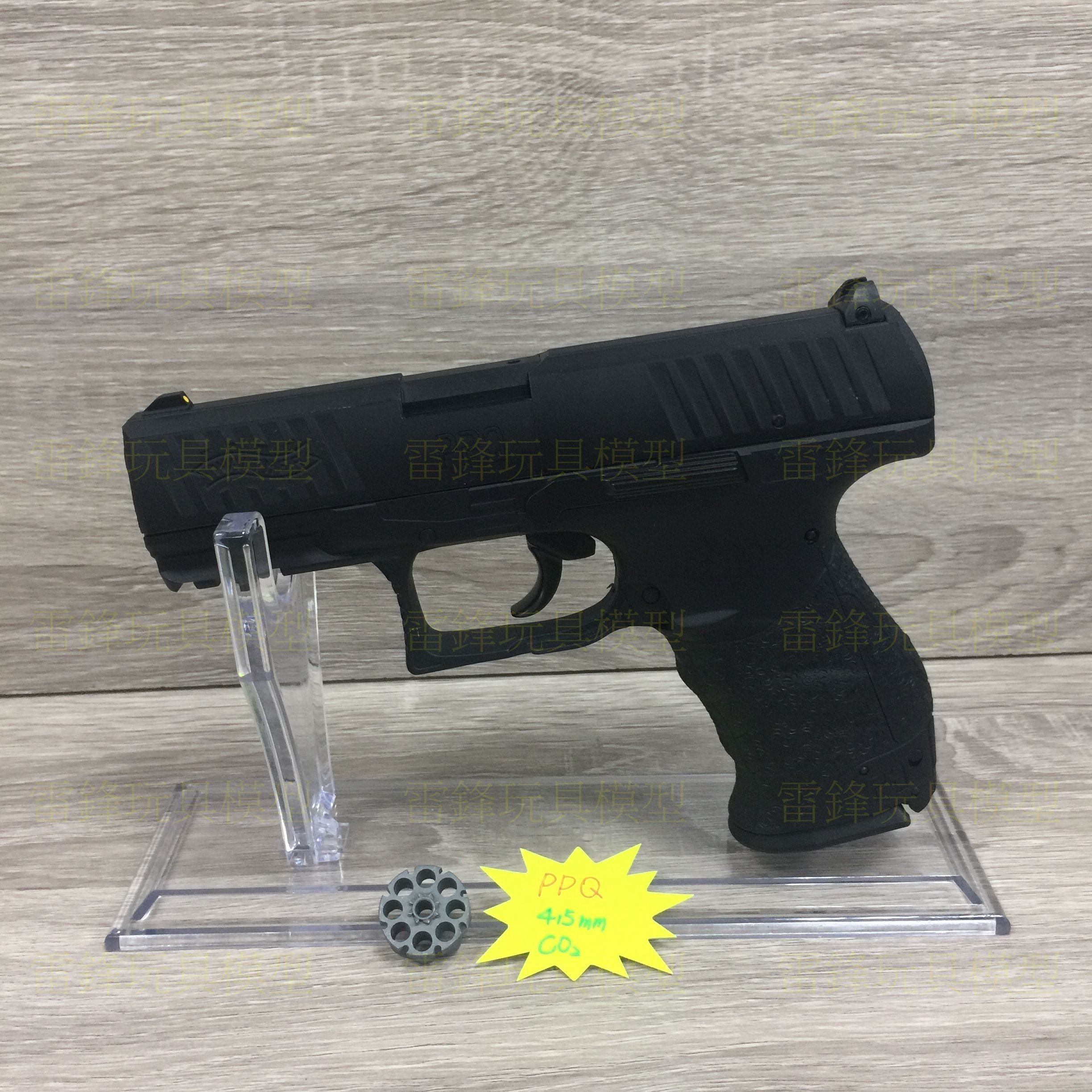 [雷鋒玩具模型]-WALTHER PPQ 4.5mm CO2 短槍 (瓦斯 bb彈 矽油 防銹油 狙擊鏡 鉛彈)