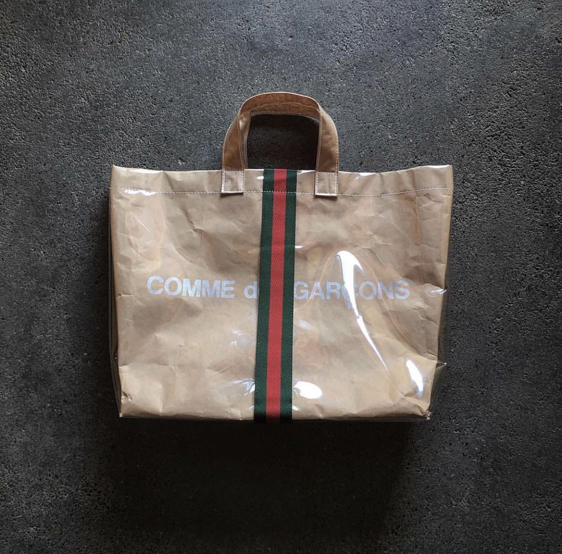 cdg gucci pvc bag