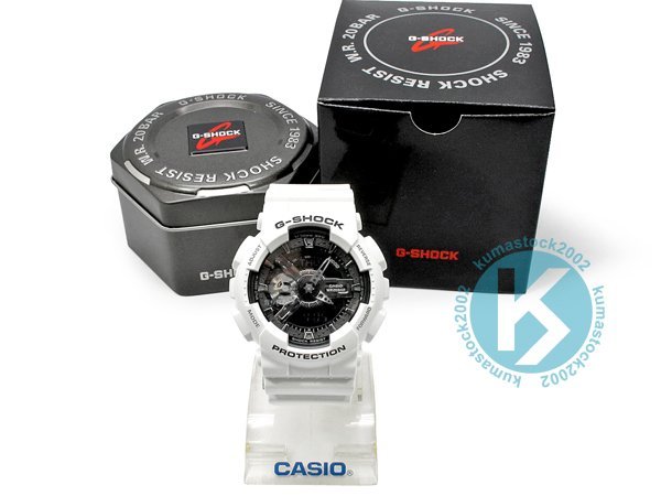 超高人氣春夏新色日本限定款CASIO G-SHOCK GA-110GW-7ADR 白黑銀白銀黑