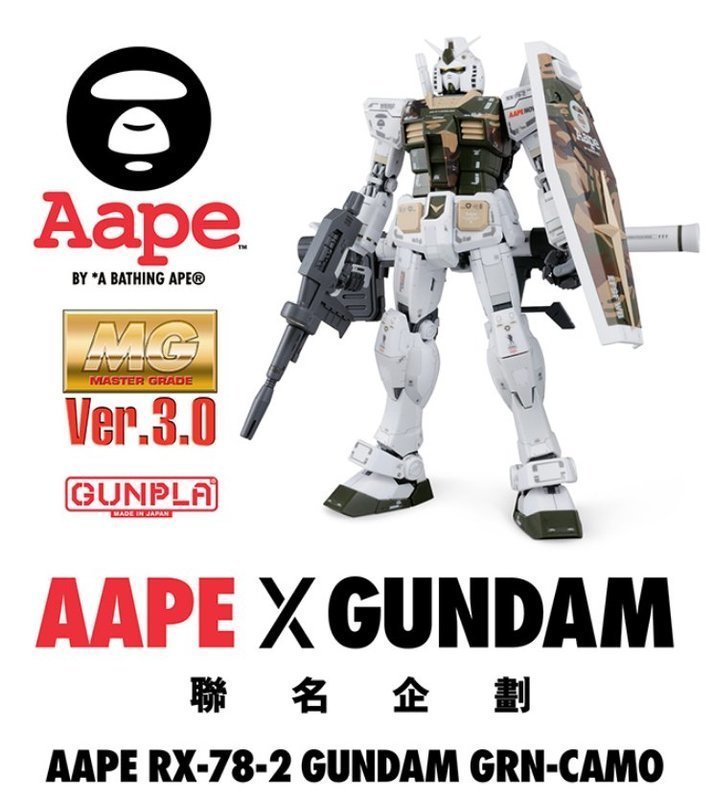 現貨台灣魂商店MG 1/100 AAPE RX-78-2 GRN-CAMO APE 聯名限定款| Yahoo