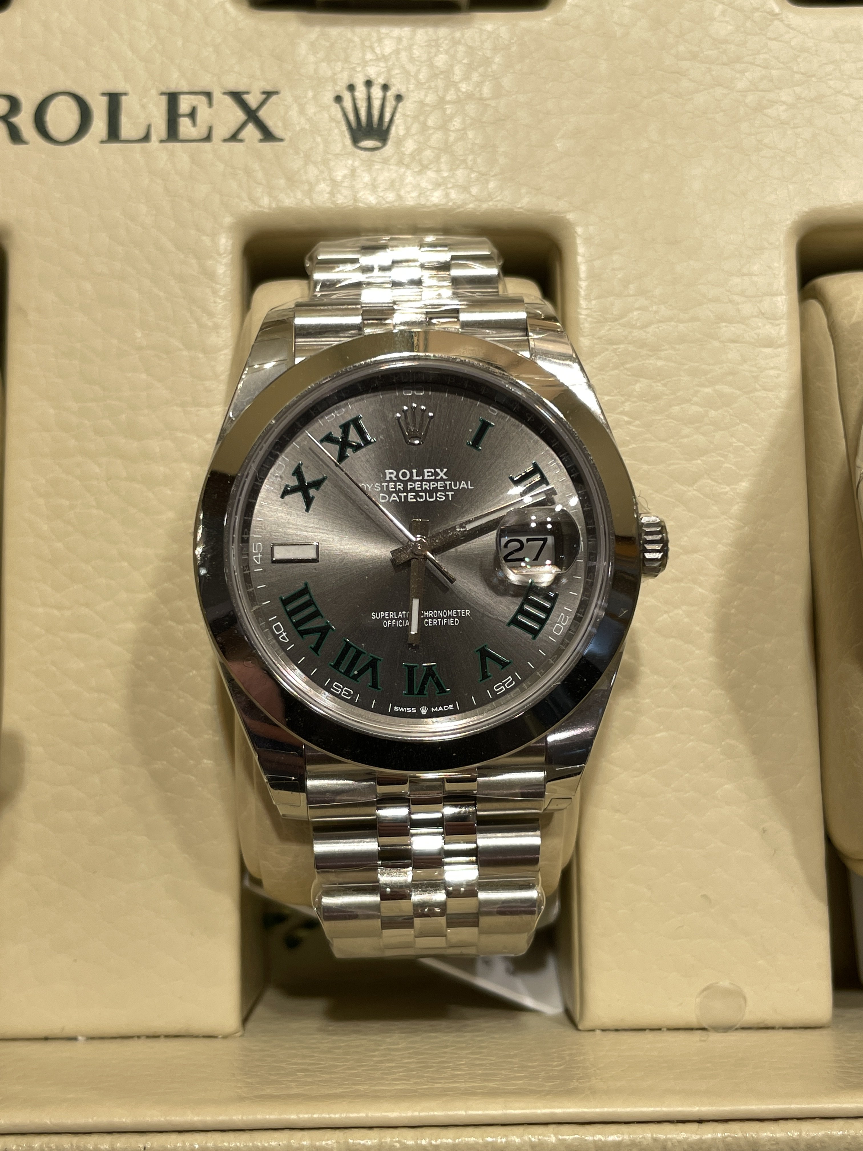 【 大西門鐘錶 】 勞力士 126300 綠羅馬 五銖帶 Datejust 41