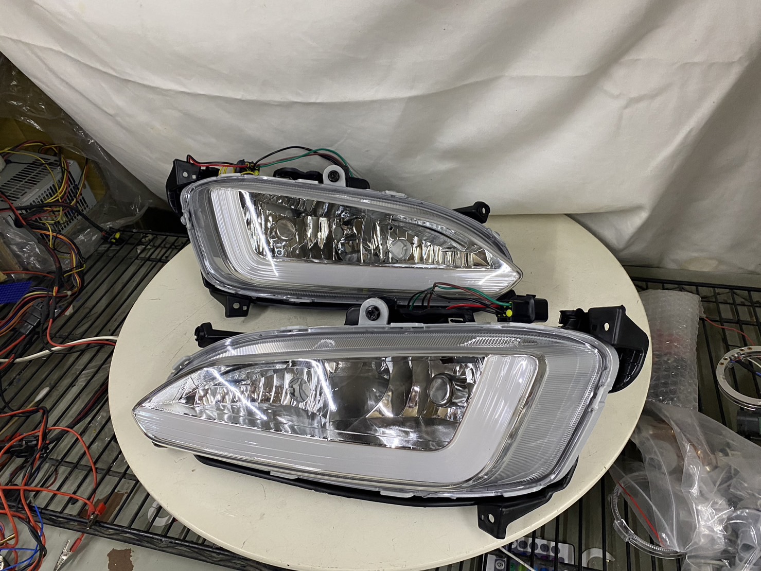 適用於 現代 Hyundai 2014 2015 SANTA FE 山土匪 LED DRL 日行燈 晝行燈 霧燈