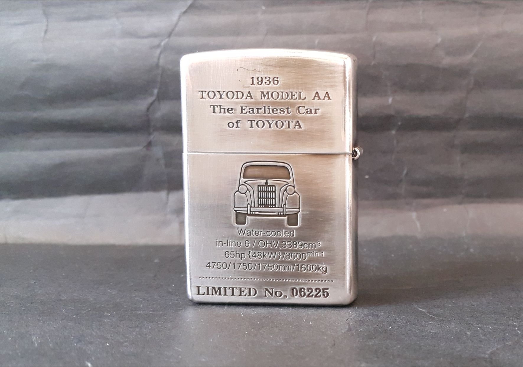 ONE*$1~*日系*ZIPPO*TOYOTA豐田《第1億台*紀念版》兩面加工*鍍銀蝕刻