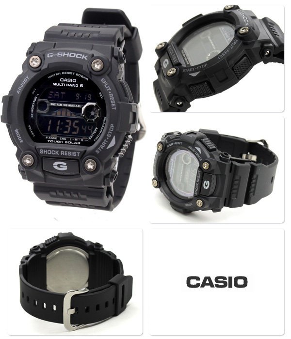 金台鐘錶】CASIO 卡西歐G-SHOCK 潮汐電波太陽能霧黑反轉液晶GW-7900 GW