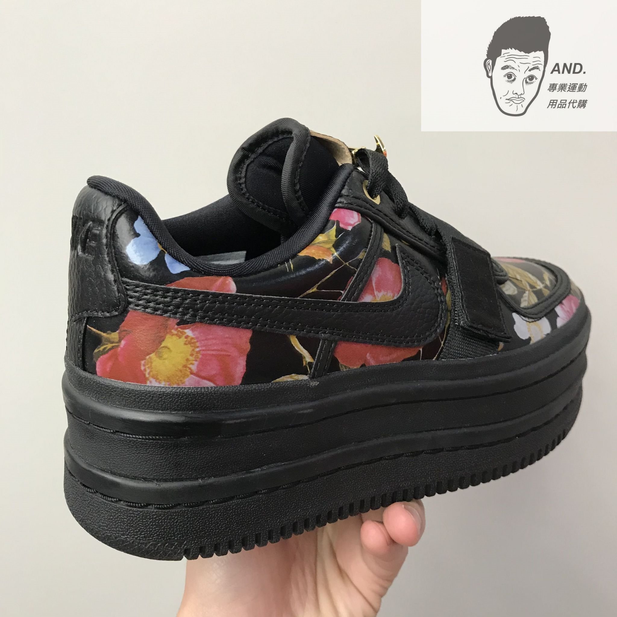 AND.】NIKE VANDAL 2K 黑色全黑花朵玫瑰厚底增高穿搭休閒女款AQ7892