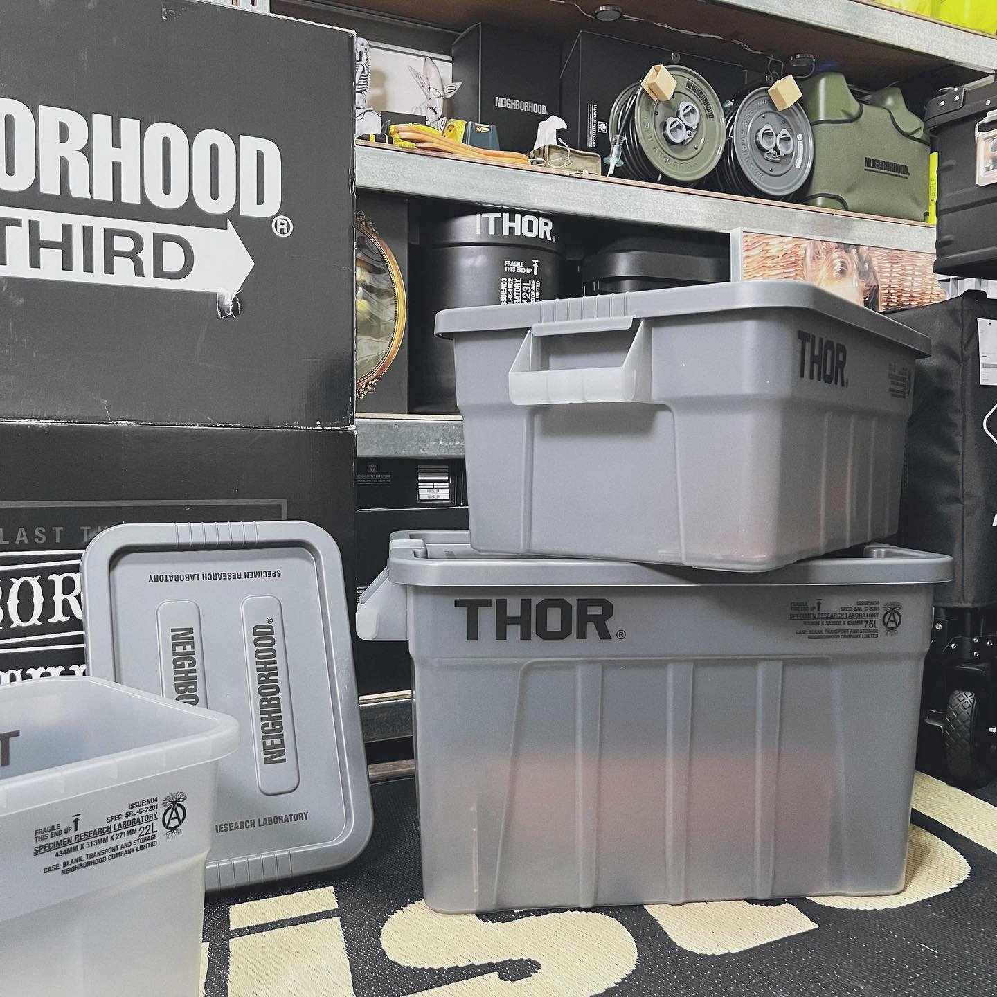 希望商店】NEIGHBORHOOD SRL THOR 75 / P-TOTES CONTAINER 22SS 大置物