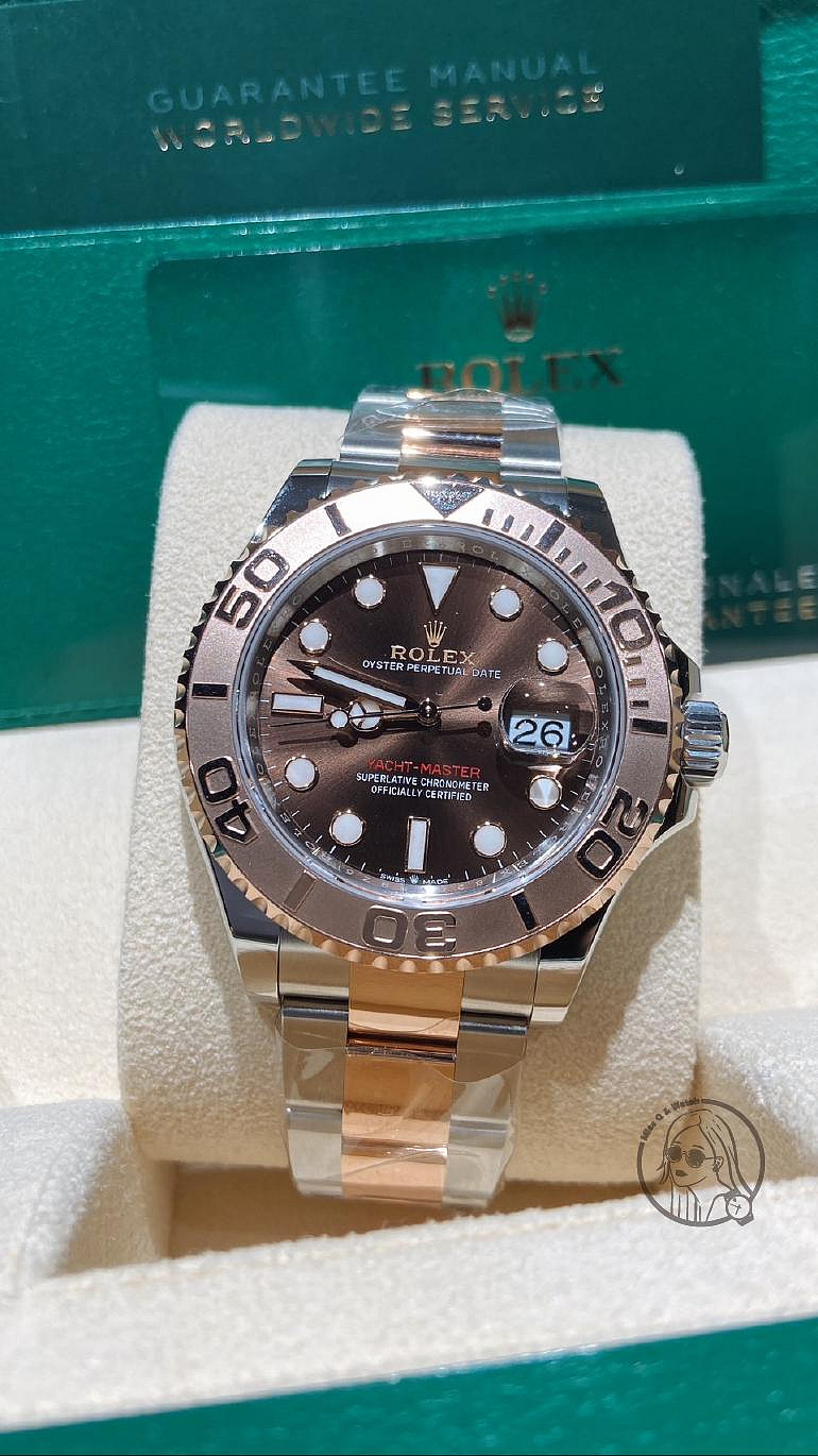 【Ｑ小姐的玩錶瘋】ROLEX Yacht Master 126621 玫瑰金巧克力🍫小遊艇🔺2024年🔸保卡｜全新品（40mm)