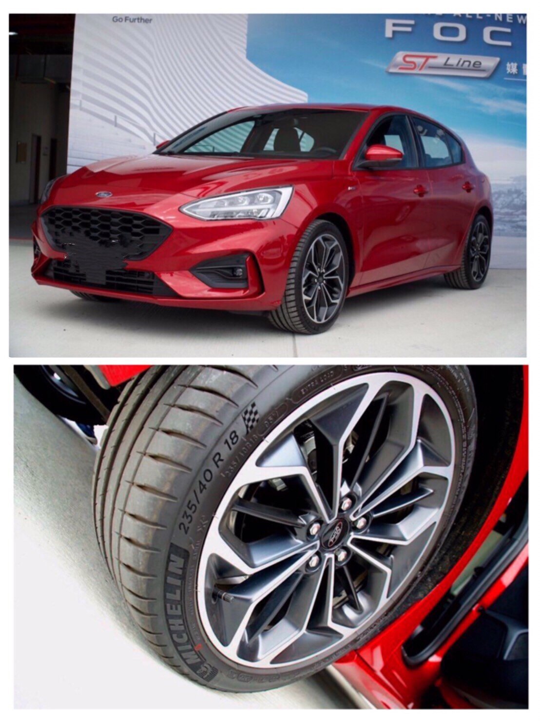 2019 FOCUS MK4 STline《大6 對向双活塞卡鉗/前+後碟2片式劃線加大碟盤改裝套件》適用原廠18吋輪框