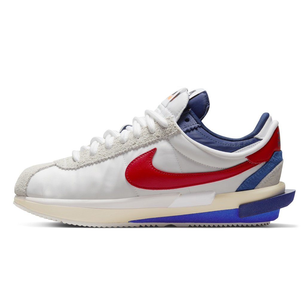 A-KAY0】NIKE X SACAI ZOOM CORTEZ SP WHITE UNIVERSITY RED BLUE 白紅