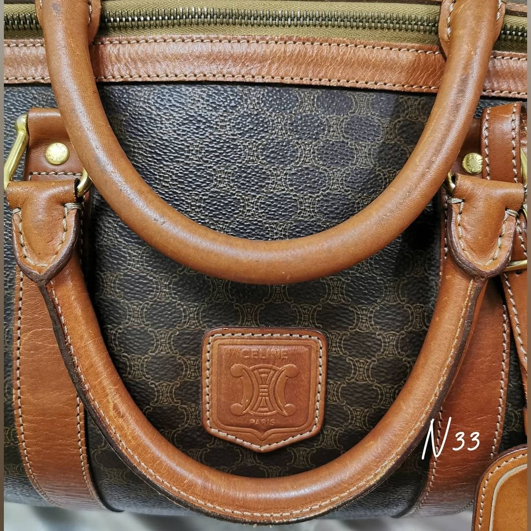 ❌SOLD OUT❌ 稀有美品Celine 思琳蜂巢老花旅行袋﻿ 二手中古vintage