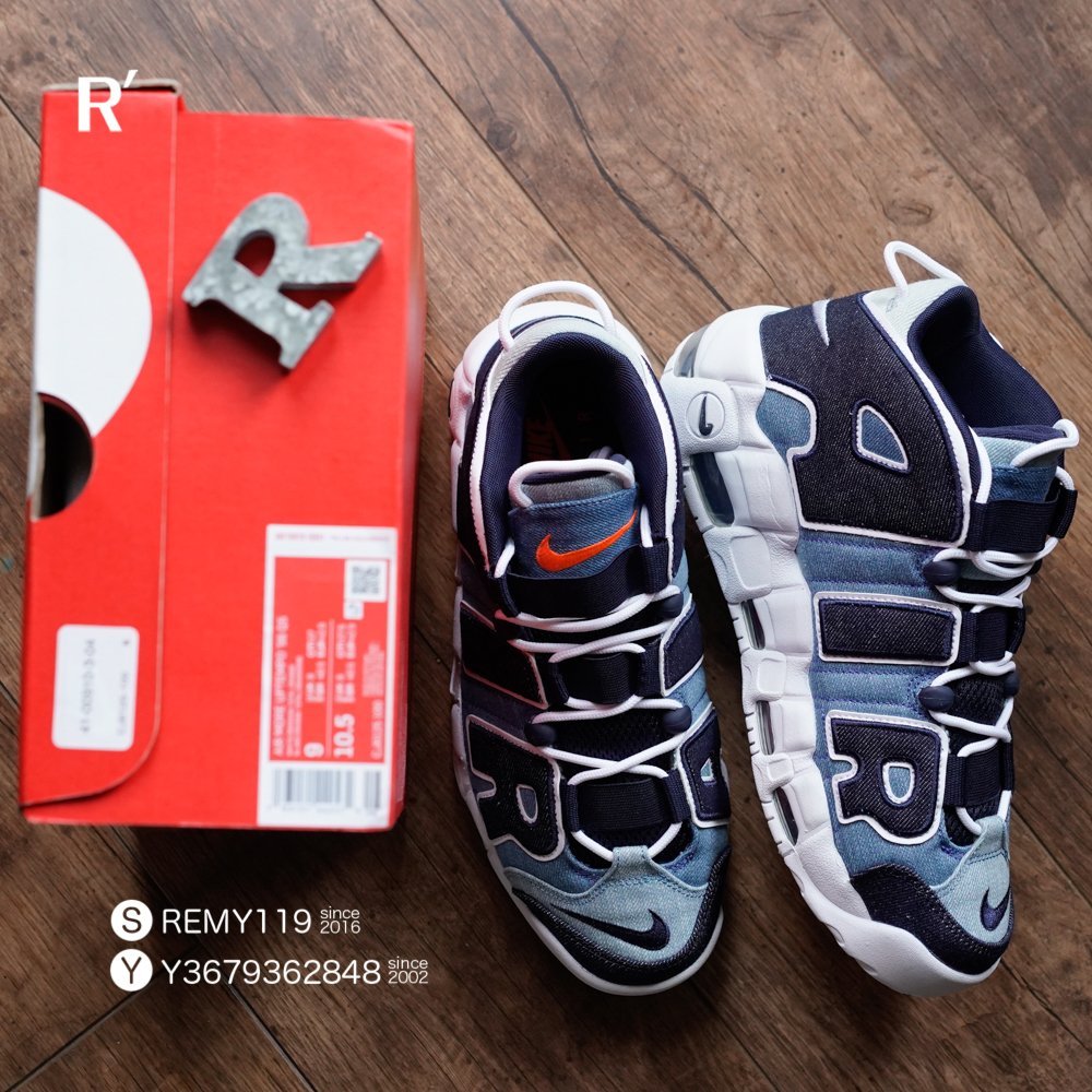 R'代購Nike air More Uptempo 96 Denim 丹寧牛仔大AIR CJ6125-100 男女