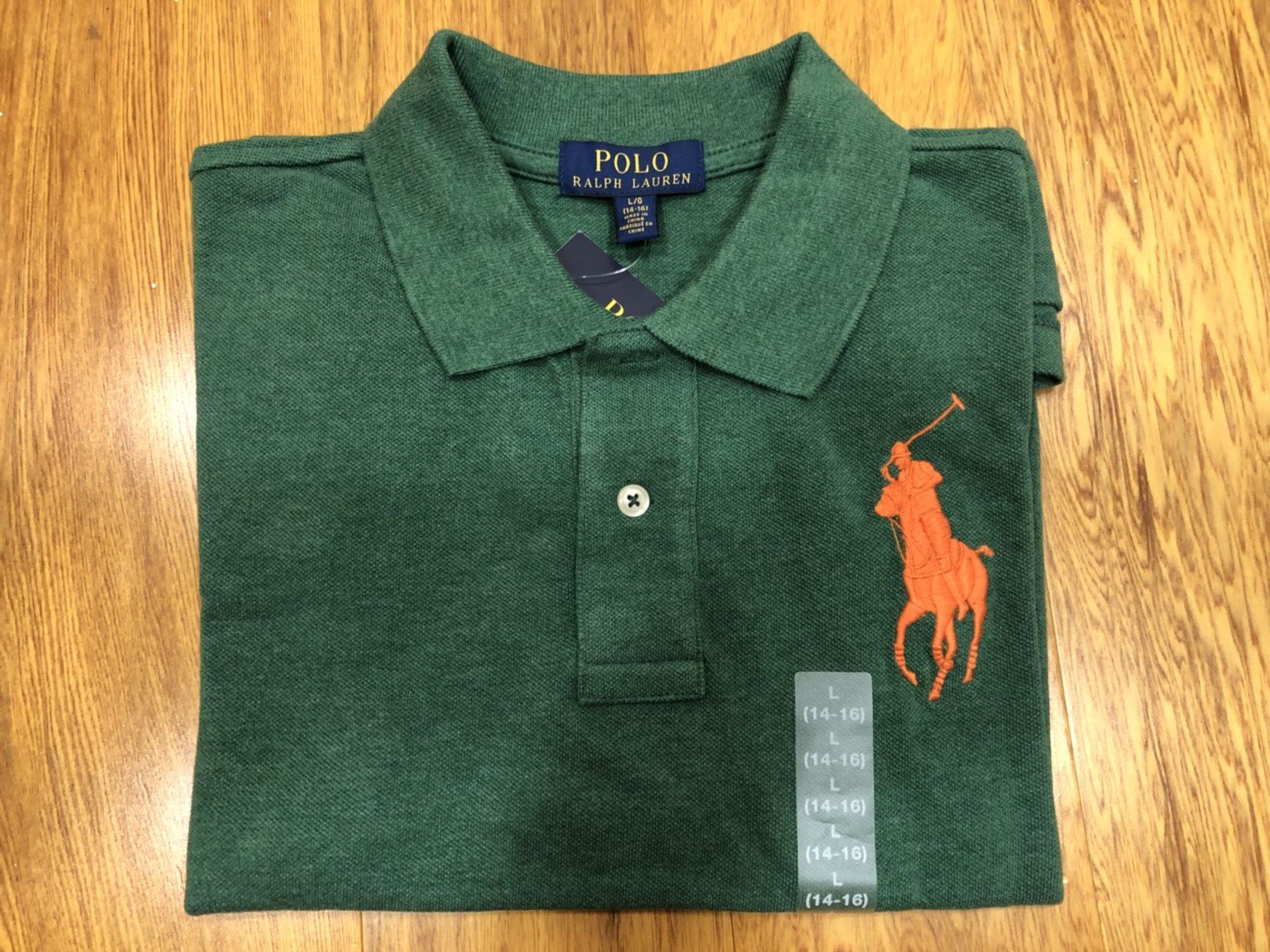 Polo Ralph Lauren 男大童大馬綠色L號女生可穿| Yahoo奇摩拍賣