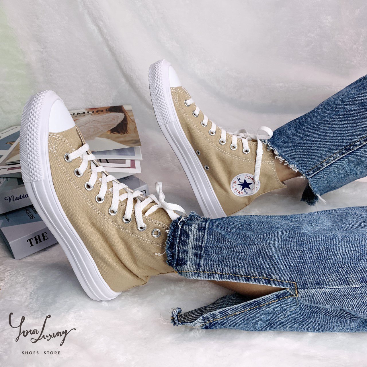 Luxury】CONVERSE ALL STAR LIGHT HI 高低筒帆布鞋超輕量日本限定男女