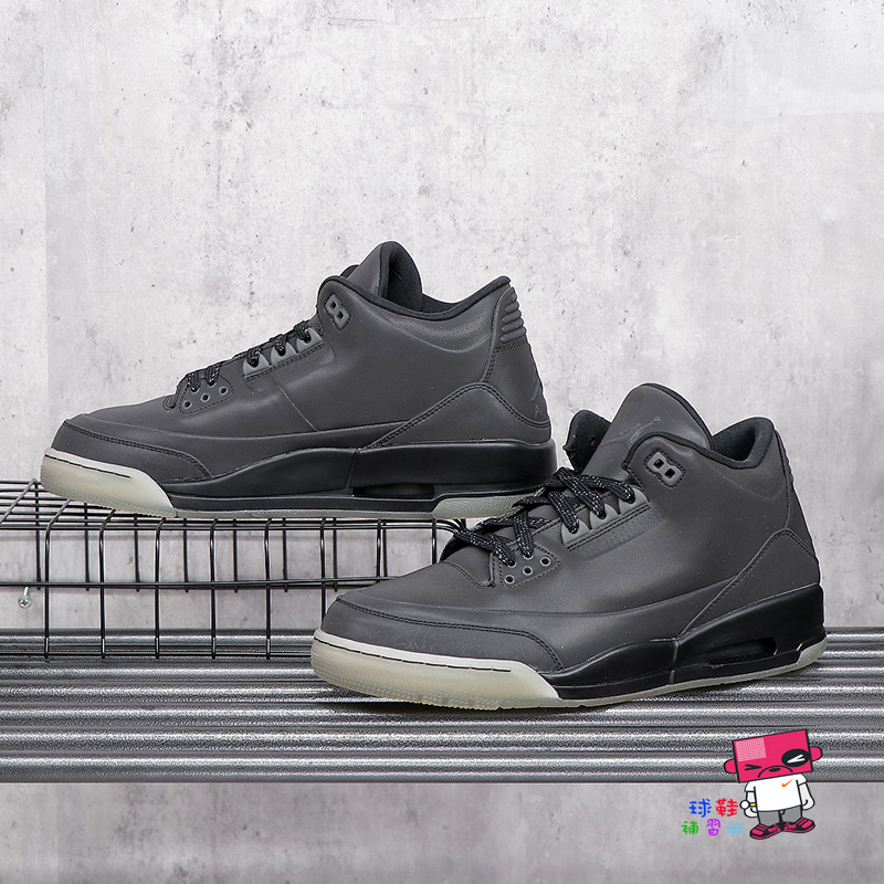 球鞋補習班NIKE AIR JORDAN 3 RETRO 5LAB3 全黑爆裂紋3M 反光631603