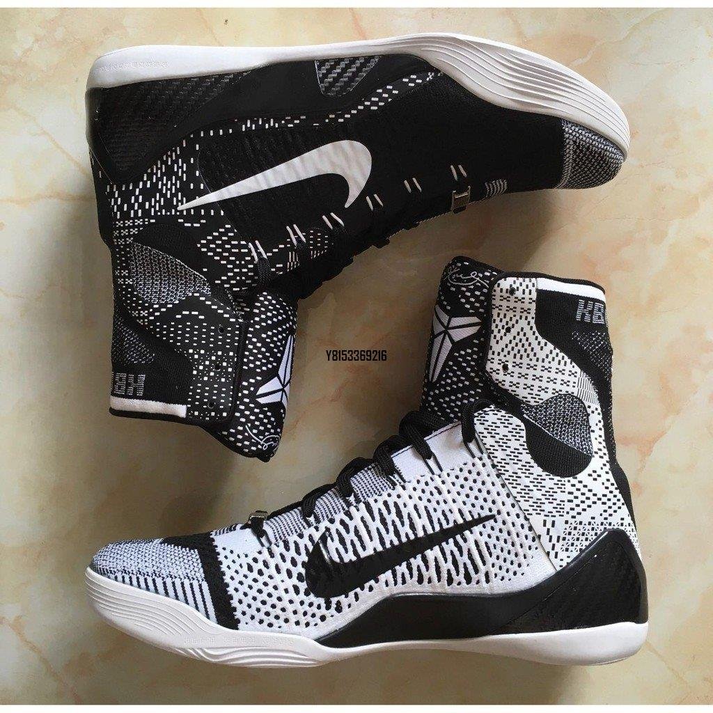 【正品】Nike Kobe9 代高幫 休閒 黑人月氣墊實戰 科比籃球704304-010潮鞋