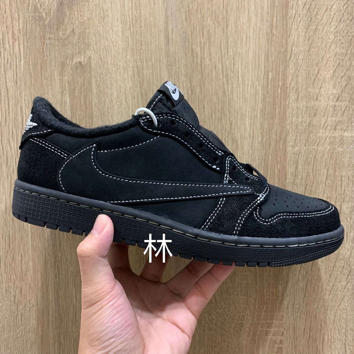 全新Travis Scott x Air Jordan 1 Low OG Black Phantom 黑魂倒勾男女