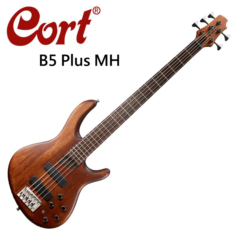 CORT B5 Plus MH 嚴選電貝斯-經典五弦電貝斯原木色