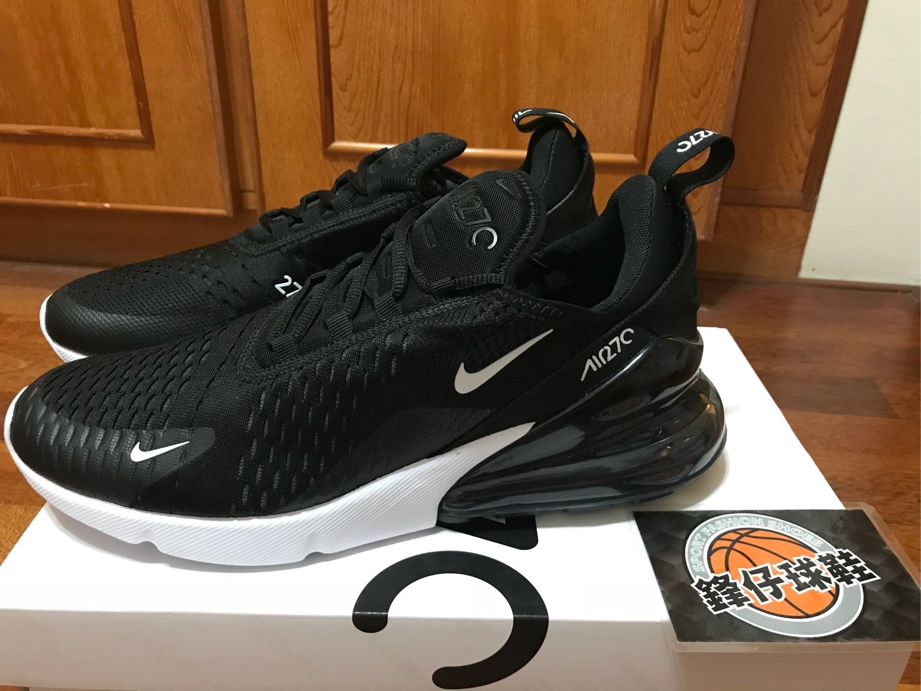 鋒仔球鞋】NIKE AIR MAX 270 黑白大氣墊網布透氣慢跑鞋AH8050-002