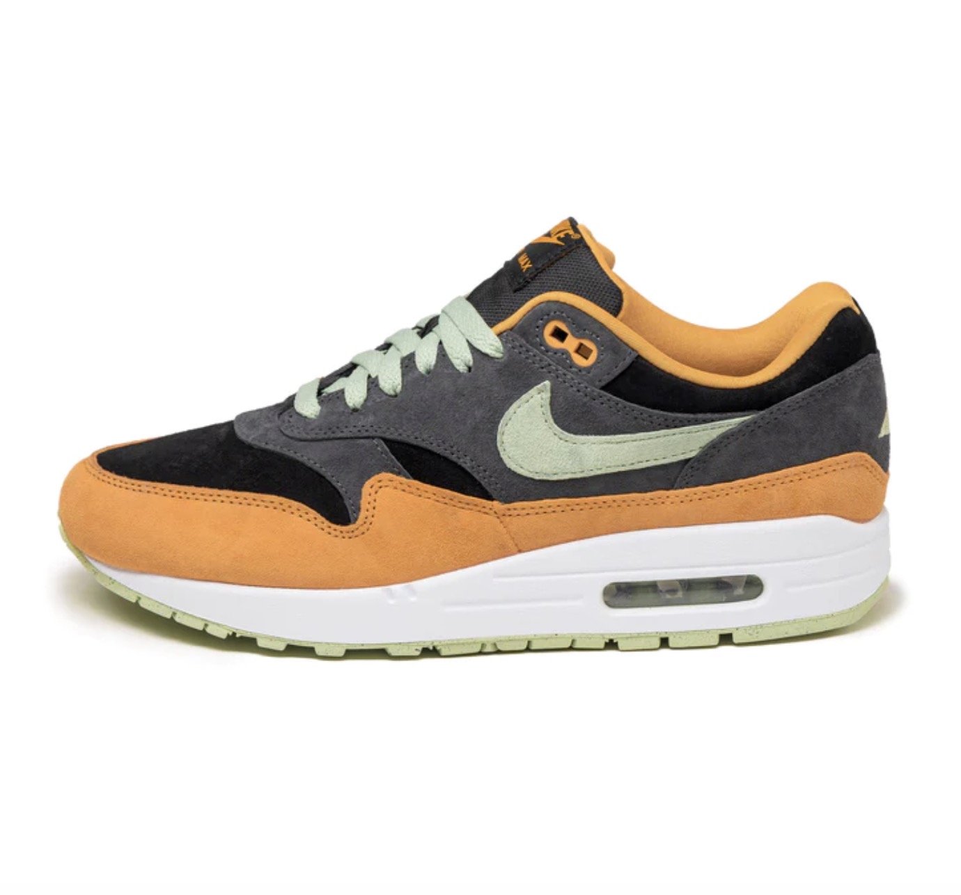 R'代購Nike Air Max 1 PRM 醜小鴨Duck Honey Dew 黑橘綠白DZ0482-001