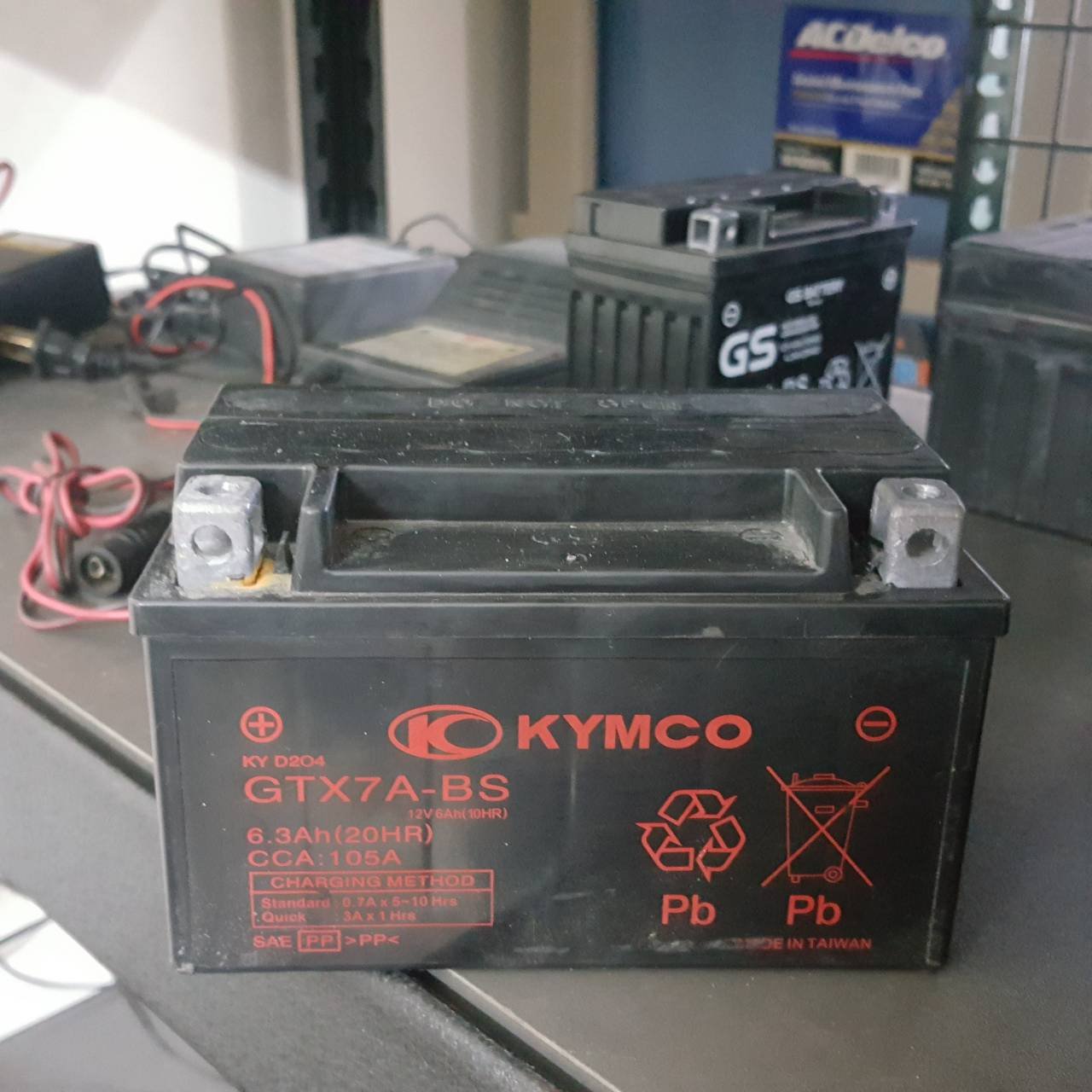 (二手中古電池) 光陽原廠 KYMCO GTX7A-BS -二手機車電池 7號 125機車專用 數值漂亮，品項優